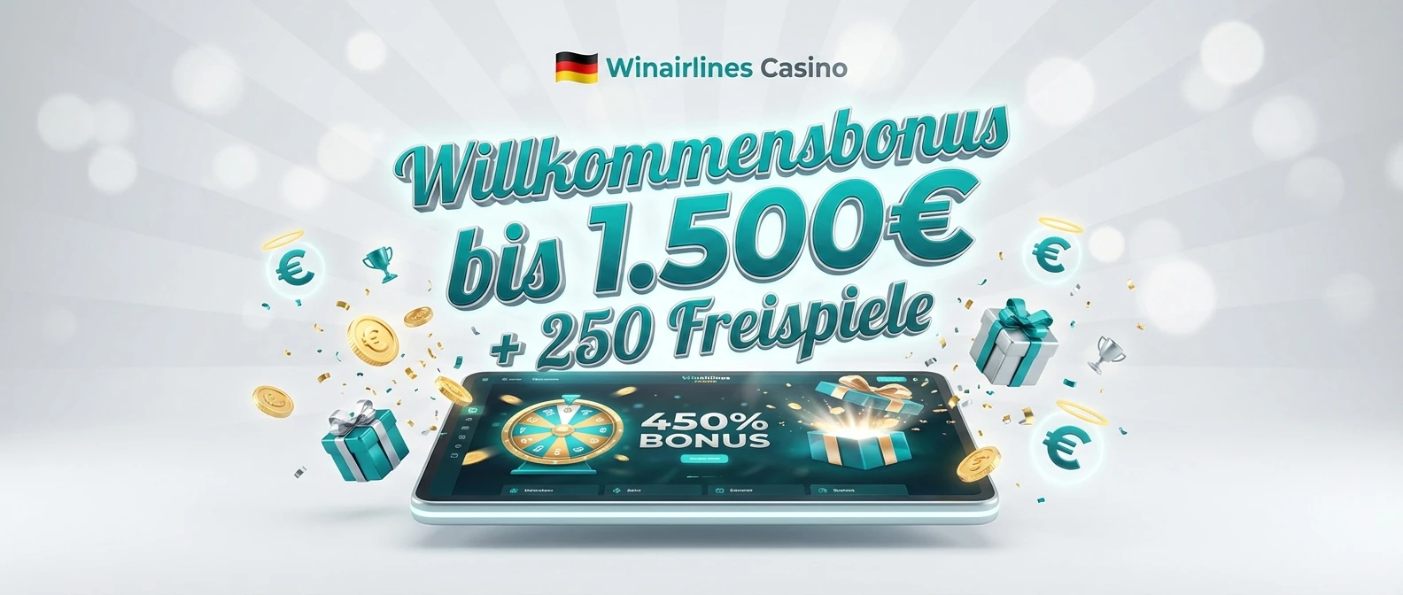 Willkommensbonus bis 1.500€ + 250 Freispiele